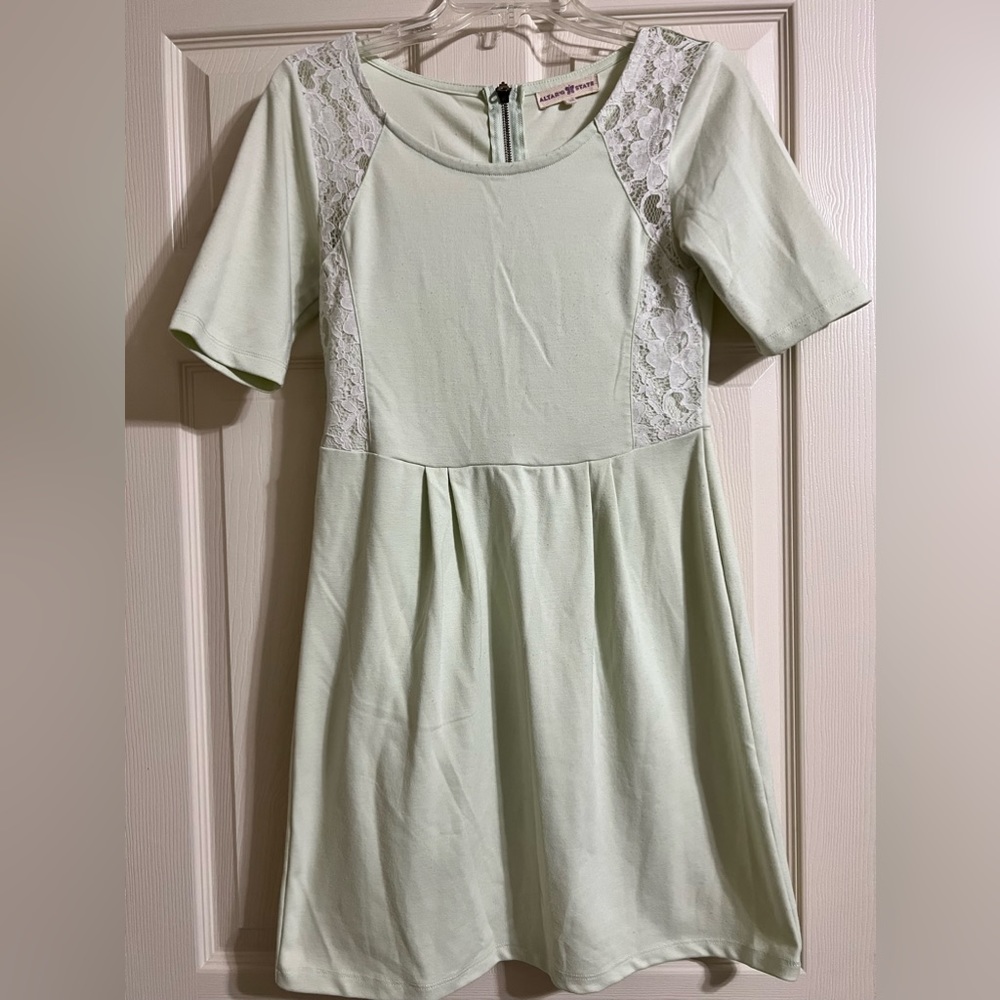 Altar’d State Pastel Green Mini Dress-Size Medium